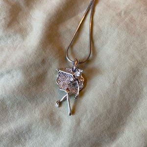 sterling silver ballerina necklace